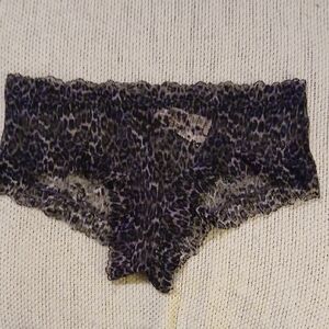 Victoria's Secret Leopard Print Panties - Black and Purple
